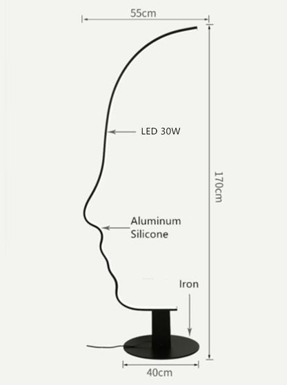 Face Modern Led Floor Lamp